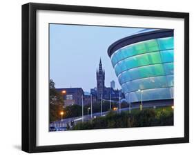 Twilight view of the Hydro, Glasgow, Scotland, United Kingdom, Europe-Karol Kozlowski-Framed Photographic Print