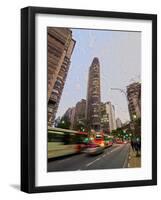 Twilight view of the Ipiranga Avenue and the Edificio Italia, City of Sao Paulo, State of Sao Paulo-Karol Kozlowski-Framed Photographic Print