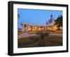 Twilight view of the Municipal Museum of Fine Art, Tigre, Buenos Aires Province, Argentina, South A-Karol Kozlowski-Framed Photographic Print