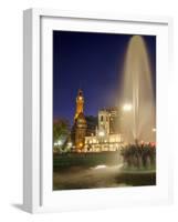 Twilight view of the Plaza de Mayo, Monserrat, City of Buenos Aires, Buenos Aires Province, Argenti-Karol Kozlowski-Framed Photographic Print