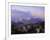 Twilight view over Laranjeiras towards Sugarloaf Mountain, Pereira da Silva, Rio de Janeiro, Brazil-Karol Kozlowski-Framed Photographic Print