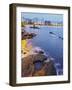 Twilight view towards Icarai Beach with skyline of Niteroi, Niteroi, Rio de Janeiro, Brazil, South -Karol Kozlowski-Framed Photographic Print