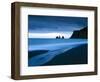 Twilight View Towards Rock Stacks at Reynisdrangar Off the Coast at Vik, South Iceland, Iceland-Lee Frost-Framed Photographic Print