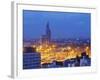 Twilight view towards the Antel Tower, Montevideo, Uruguay, South America-Karol Kozlowski-Framed Photographic Print