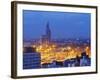 Twilight view towards the Antel Tower, Montevideo, Uruguay, South America-Karol Kozlowski-Framed Photographic Print