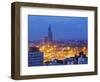 Twilight view towards the Antel Tower, Montevideo, Uruguay, South America-Karol Kozlowski-Framed Photographic Print