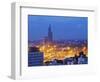 Twilight view towards the Antel Tower, Montevideo, Uruguay, South America-Karol Kozlowski-Framed Photographic Print