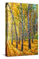 Twin Autumn Trees-Valery Rybakow-Stretched Canvas