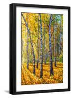 Twin Autumn Trees-Valery Rybakow-Framed Art Print