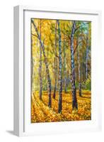 Twin Autumn Trees-Valery Rybakow-Framed Art Print