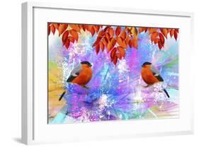 Twin Bird-Ata Alishahi-Framed Giclee Print