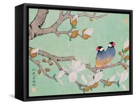 Twin Birds in the Branches-Hsi-Tsun Chang-Framed Stretched Canvas