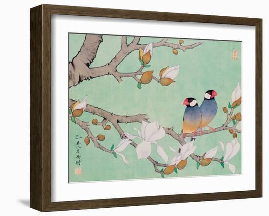 Twin Birds in the Branches-Hsi-Tsun Chang-Framed Giclee Print