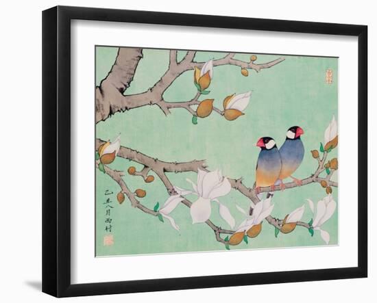 Twin Birds in the Branches-Hsi-Tsun Chang-Framed Giclee Print