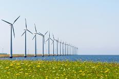 Dutch Energy Windmills-Twin design-Mounted Photographic Print