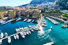 Monaco Harbor-Twin design-Photographic Print