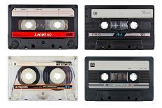 Old Cassette Tapes-Twin design-Photographic Print