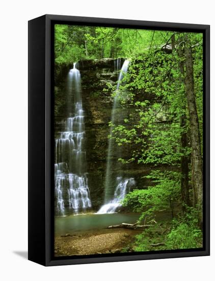 Twin Falls, Buffalo National River, Arkansas, USA-Charles Gurche-Framed Stretched Canvas