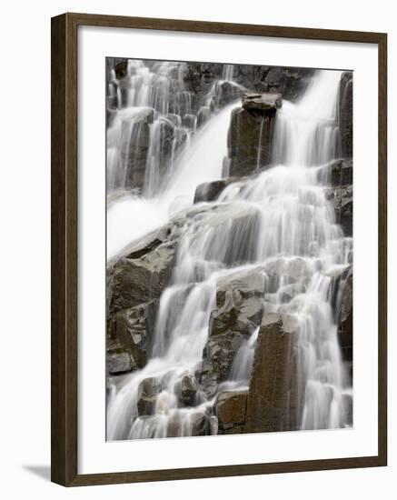 Twin Falls Detail, Yankee Boy Basin, Uncompahgre National Forest, Colorado, USA-James Hager-Framed Photographic Print