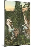 Twin Falls, Glacier National Park-null-Mounted Art Print