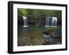 Twin Falls on Devil's Fork Richland Creek Wilderness, Ozark- St Francis National Forest, Arkansas, -Charles Gurche-Framed Photographic Print