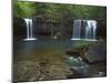 Twin Falls on Devil's Fork Richland Creek Wilderness, Ozark- St Francis National Forest, Arkansas, -Charles Gurche-Mounted Photographic Print