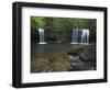 Twin Falls on Devil's Fork Richland Creek Wilderness, Ozark- St Francis National Forest, Arkansas, -Charles Gurche-Framed Photographic Print