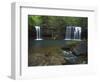 Twin Falls on Devil's Fork Richland Creek Wilderness, Ozark- St Francis National Forest, Arkansas, -Charles Gurche-Framed Photographic Print