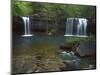 Twin Falls on Devil's Fork Richland Creek Wilderness, Ozark- St Francis National Forest, Arkansas, -Charles Gurche-Mounted Photographic Print