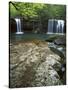 Twin Falls, Richland Creek, Ozark National Forest Arkansas, USA-Charles Gurche-Stretched Canvas