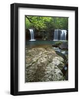 Twin Falls, Richland Creek, Ozark National Forest Arkansas, USA-Charles Gurche-Framed Photographic Print