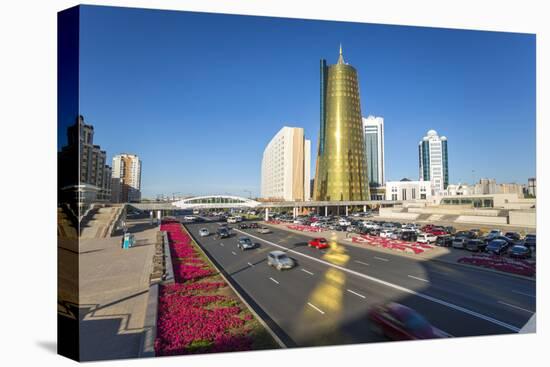 Twin Golden Conical Business Centres, Astana, Kazakhstan, Central Asia-Gavin Hellier-Stretched Canvas