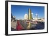 Twin Golden Conical Business Centres, Astana, Kazakhstan, Central Asia-Gavin Hellier-Framed Photographic Print