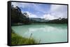 Twin Lakes Telaga Warna and Telaga Pengilon, Dieng Plateau, Java, Indonesia, Southeast Asia, Asia-Michael Runkel-Framed Stretched Canvas