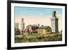Twin Lighthouses, Highlands, New Jersey-null-Framed Premium Giclee Print