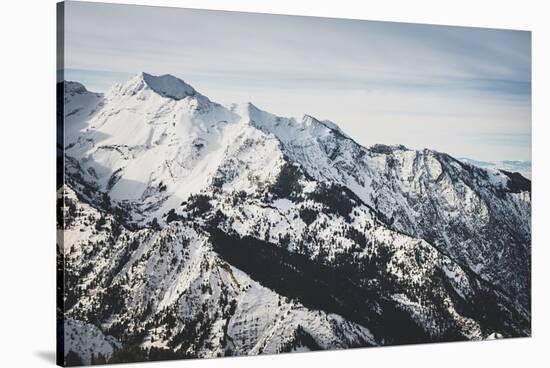 Twin Peaks Sits Above Storm Mountain, Winter In The Wasatch Mountains, Utah-Louis Arevalo-Stretched Canvas