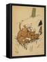 Twin Puppies Fall Over-null-Framed Stretched Canvas