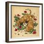 Twin Puppies, Snip and Snap, Bury a Bone under the Geranium Bed and Generally Make a Mess-null-Framed Art Print