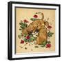 Twin Puppies, Snip and Snap, Bury a Bone under the Geranium Bed and Generally Make a Mess-null-Framed Art Print