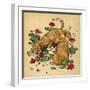 Twin Puppies, Snip and Snap, Bury a Bone under the Geranium Bed and Generally Make a Mess-null-Framed Art Print