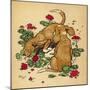 Twin Puppies, Snip and Snap, Bury a Bone under the Geranium Bed and Generally Make a Mess-null-Mounted Art Print