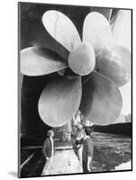 Twin Screw Propeller of New Cunard Liner 'Queen Elizabeth II'-Terence Spencer-Mounted Photographic Print