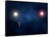 Twin Star System, Artwork-null-Framed Stretched Canvas