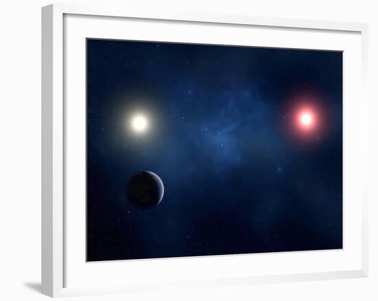 Twin Star System, Artwork-null-Framed Photographic Print