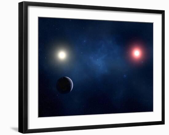 Twin Star System, Artwork-null-Framed Photographic Print