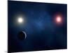 Twin Star System, Artwork-null-Mounted Photographic Print