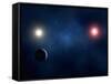 Twin Star System, Artwork-null-Framed Stretched Canvas