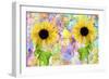 Twin Sunflowers A1-Ata Alishahi-Framed Giclee Print