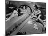 Twin Teenage Girls Reading and Writing Letters in Their Room-Fritz Goro-Mounted Photographic Print