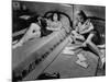 Twin Teenage Girls Reading and Writing Letters in Their Room-Fritz Goro-Mounted Photographic Print